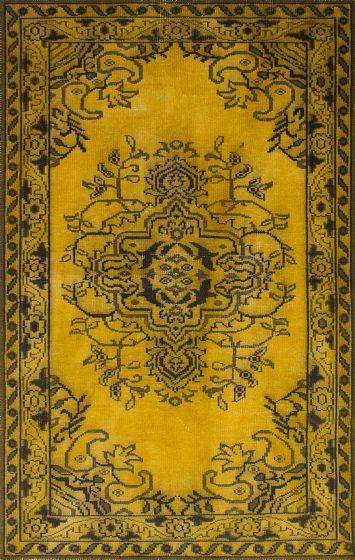 Indian Color transition 4'10" x 7'10" Hand-knotted Wool Rug 