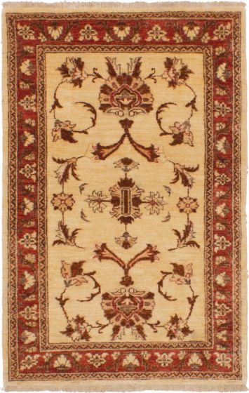 Afghan Chobi Finest 3'2" x 4'10" Hand-knotted Wool Rug 