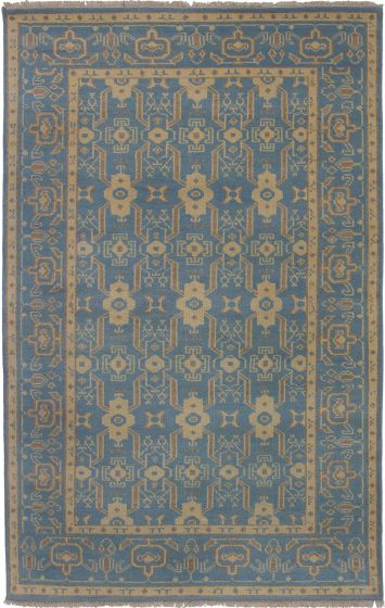 Indian Eternity 5'0" x 8'0" Hand-knotted Bamboo Silk Rug 