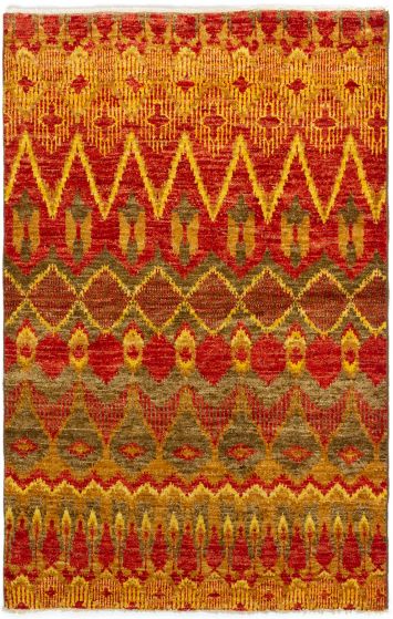 Indian Shalimar 4'0" x 6'2" Hand-knotted Wool Rug 