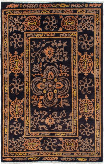 Indian Shalimar 5'6" x 8'4" Hand-knotted Wool Rug 