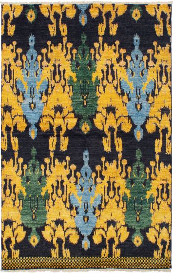 Indian Shalimar 5'2" x 8'2" Hand-knotted Wool Rug 