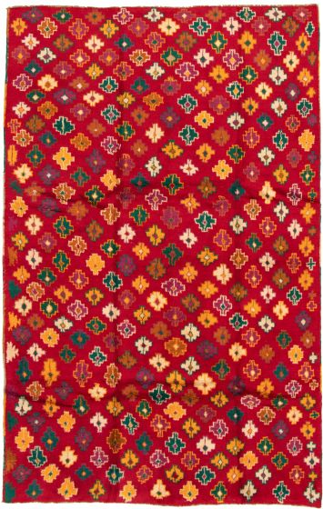 Afghan Akhjah 5'9" x 9'3" Hand-knotted Wool Rug 