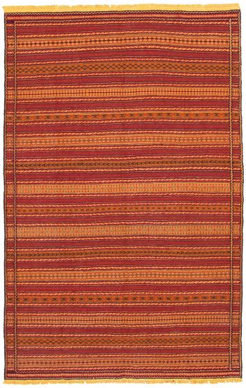 Turkish Ottoman Kashkoli 6'4" x 9'8" Flat-Weave Wool Tapestry Kilim 