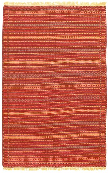 Turkish Ottoman Kashkoli 6'3" x 9'6" Flat-Weave Wool Tapestry Kilim 