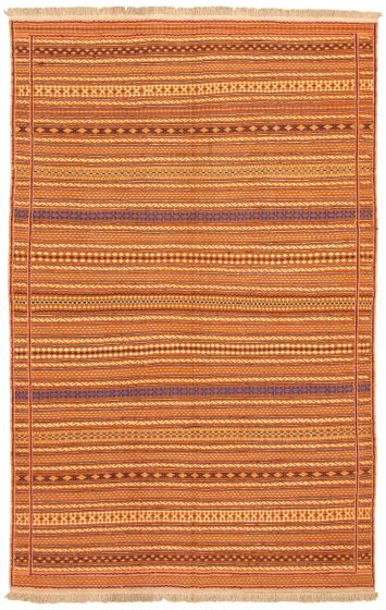 Turkish Ottoman Kashkoli 6'5" x 9'10" Flat-Weave Wool Tapestry Kilim 