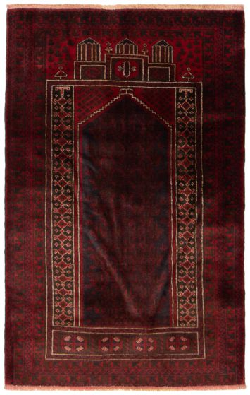 Afghan Teimani 2'9" x 4'5" Hand-knotted Wool Rug 