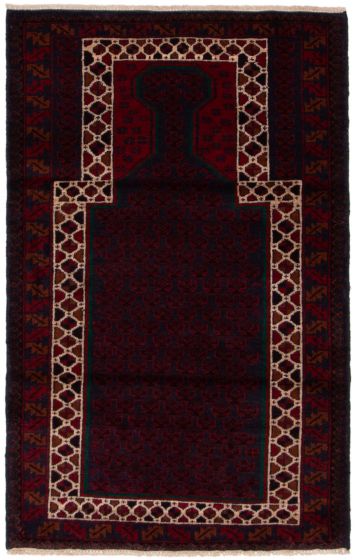 Afghan Teimani 2'11" x 4'7" Hand-knotted Wool Rug 