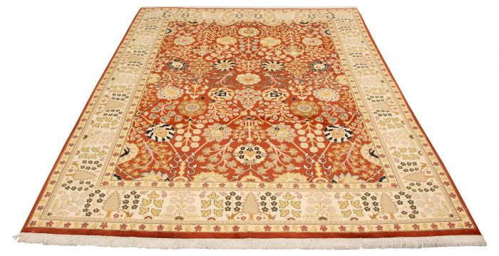 Pakistani Pako Persian 18/20 9'1" x 12'3" Hand-knotted Wool Orange Rug