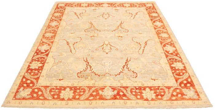 Pakistani Peshawar Oushak 9'1" x 11'9" Hand-knotted Wool Rug 