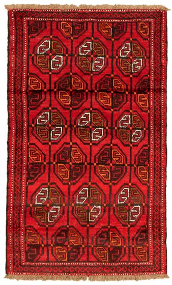 Afghan Akhjah 3'5" x 5'8" Hand-knotted Wool Rug 