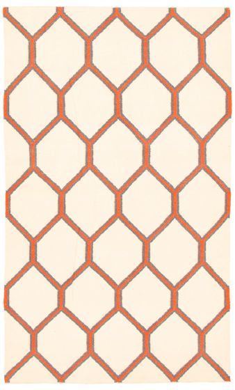 Turkish Ankara FW 5'2" x 8'8" Flat-Weave Wool Kilim 