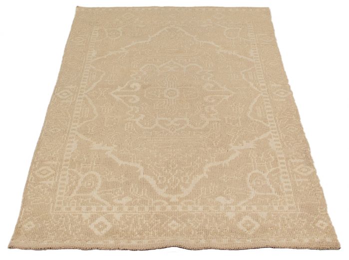 Indian La Seda 4'6" x 8'0" Hand-knotted Silk, Wool Rug 
