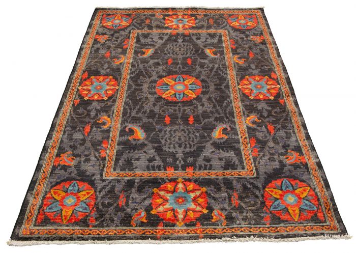 Pakistani Lahore Finest Collection 5'1" x 8'4" Hand-knotted Wool Rug 