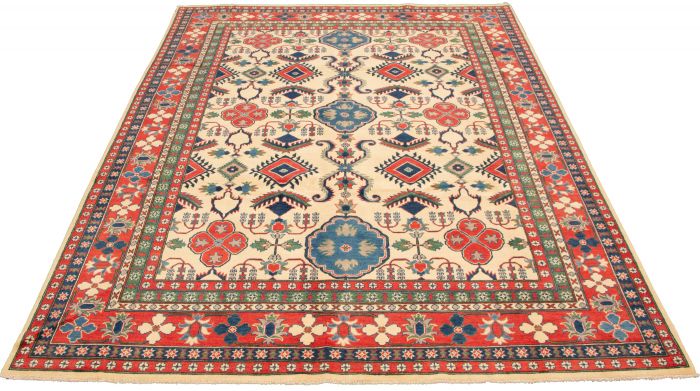 Afghan Finest Ghazni 8'10" x 11'10" Hand-knotted Wool Rug 