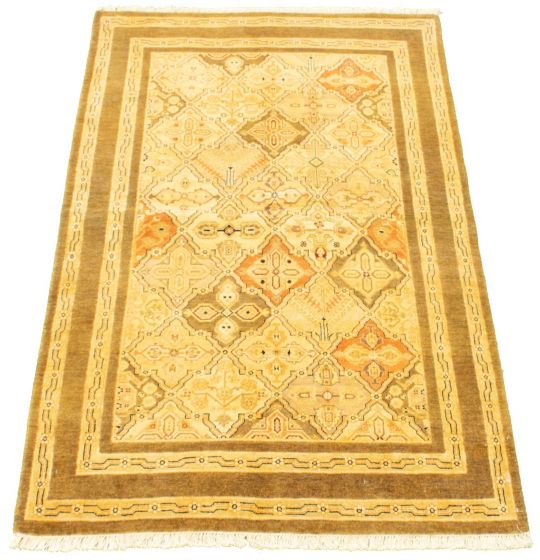 Pakistani Peshawar Ziegler 4'0" x 6'4" Hand-knotted Wool Rug 