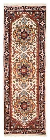 Indian Serapi Heritage 2'5" x 8'0" Hand-knotted Wool Runner Rug 
