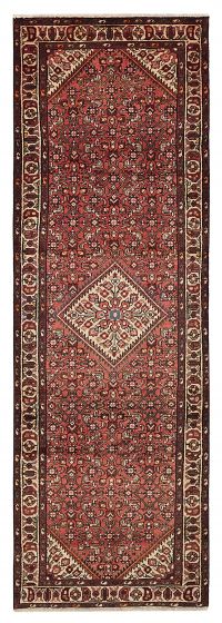 Persian Style 3'4" x 10'1" Hand-knotted Wool Runner Rug 