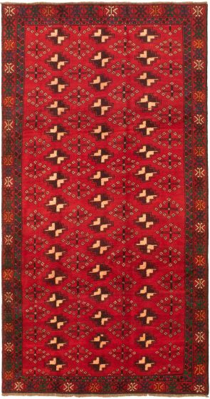 Persian Style 4'11" x 9'8" Hand-knotted Wool Rug 