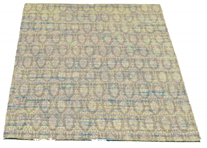 Indian Collage 3'9" x 6'1" Handmade Chenille Rug 