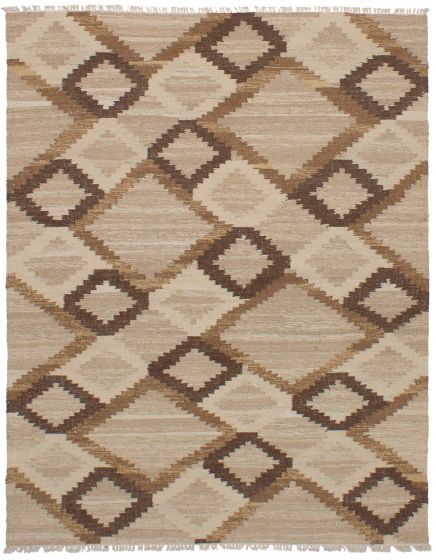 Turkish Izmir FW 5'0" x 8'0" Flat-Weave Wool Kilim 