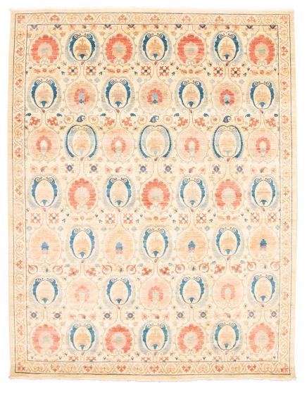 Pakistani Lahore Finest Collection 9'2" x 11'8" Hand-knotted Wool Rug 