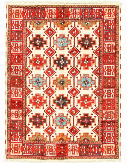 Indian Royal Kazak 5'8" x 7'11" Hand-knotted Wool Rug 