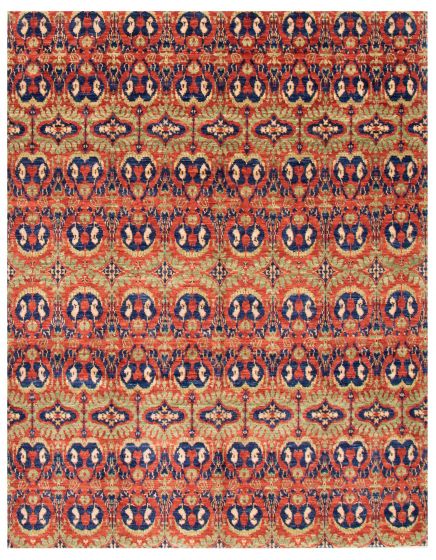 Indian Mystique 7'10" x 9'11" Hand-knotted Wool Rug 