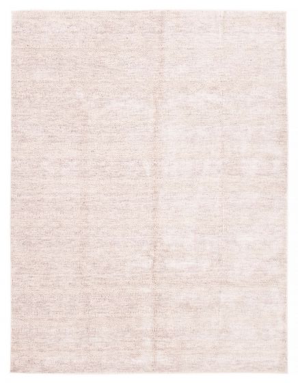 Indian Silk Shadow 8'2" x 10'1" Hand Loomed Silk & Wool Rug 