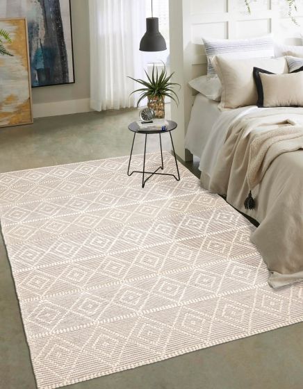 Indian Sienna 4'11" x 8'0" Braid weave Wool Rug 