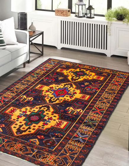 Afghan Teimani 3'6" x 6'6" Hand-knotted Wool Rug 