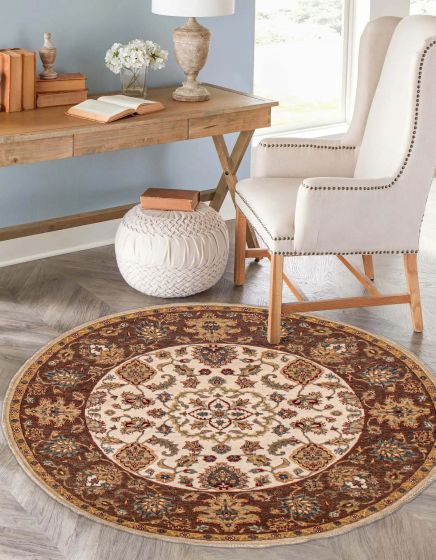 Indian Jamshidpour 6'1" x 6'1" Hand-knotted Wool Rug 
