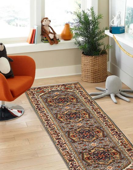 Indian Serapi Heritage 2'5" x 9'11" Hand-knotted Wool Runner Rug 