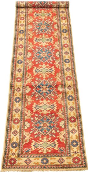 Afghan Finest Ghazni 2'11" x 11'5" Hand-knotted Wool Rug 