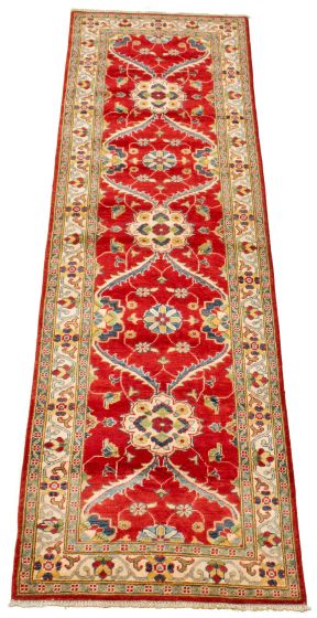 Afghan Finest Ghazni 2'9" x 9'6" Hand-knotted Wool Rug 