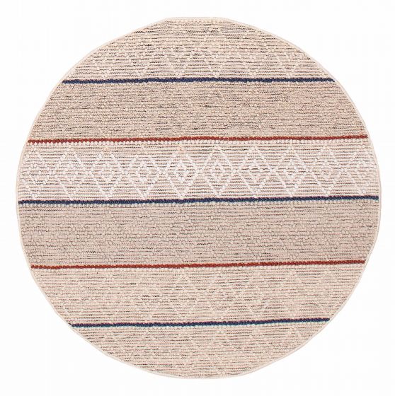 Indian Sienna 4'10" x 4'10" Braid weave Wool Rug 