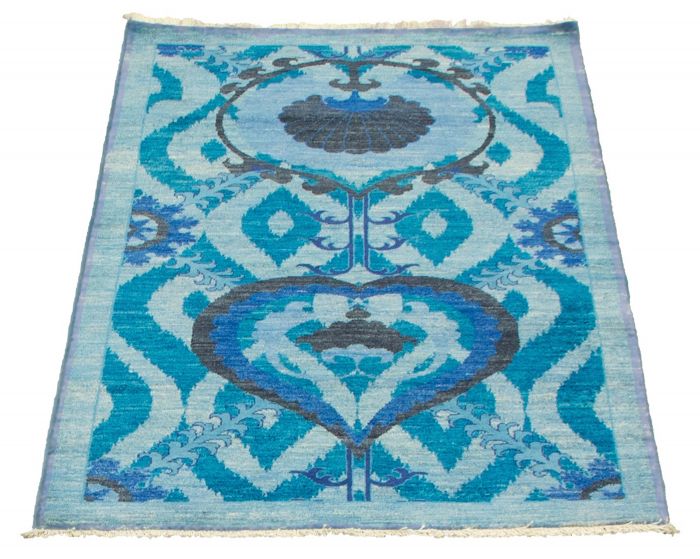 Pakistani Lahore Finest Collection 3'2" x 5'8" Hand-knotted Wool Rug 