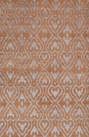 Indian La Seda 5'1" x 7'11" Hand-knotted Silk, Wool Rug 
