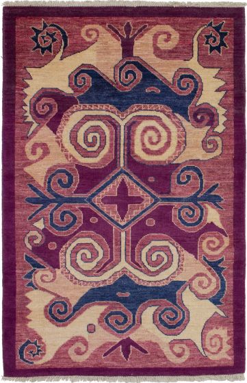 Indian Shalimar 5'1" x 7'8" Hand-knotted Wool Rug 