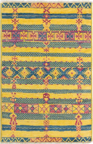 Indian Shalimar 5'1" x 7'10" Hand-knotted Wool Rug 