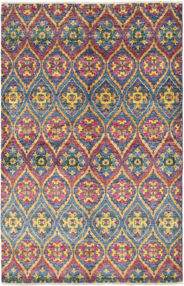 Indian Shalimar 5'10" x 9'2" Hand-knotted Wool Rug 