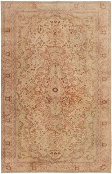 Turkish Antalya Vintage 6'3" x 9'10" Hand-knotted Wool Rug 