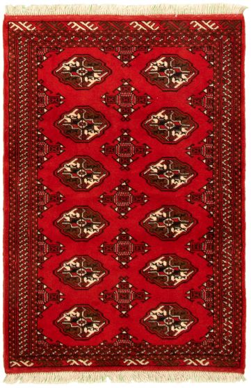 Turkmenistan Turkman 3'5" x 5'0" Hand-knotted Wool Rug 