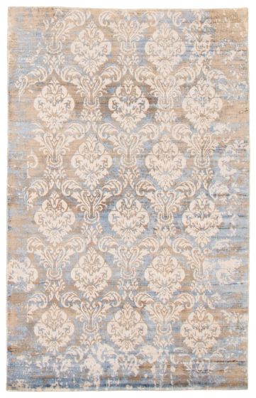 Indian Galleria 4'11" x 7'10" Hand Loomed Viscose Rug 