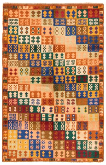 Afghan Baluch 3'10" x 6'1" Hand-knotted Wool Burnt Orange Rug