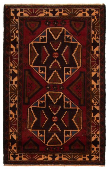Afghan Teimani 2'9" x 4'8" Hand-knotted Wool Rug 