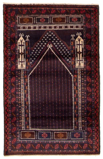 Afghan Teimani 2'11" x 4'7" Hand-knotted Wool Rug 