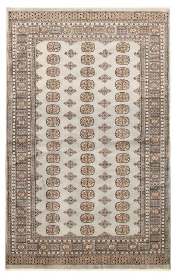 Pakistani Finest Peshawar Bokhara 5'11" x 9'4" Hand-knotted Wool Rug 