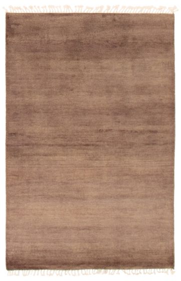 Pakistani Pak Finest Gabbeh 4'2" x 6'4" Hand-knotted Wool Rug 