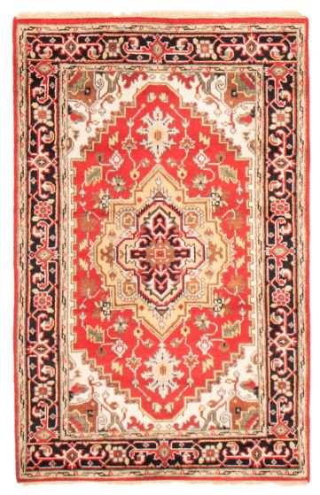 Indian Serapi Heritage 3'10" x 6'0" Hand-knotted Wool Rug 